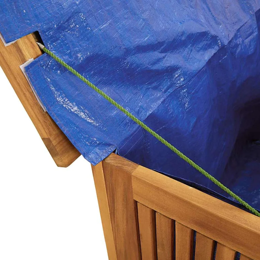 Boîte de rangement de jardin 75x75x58 cm bois massif d'acacia - 10