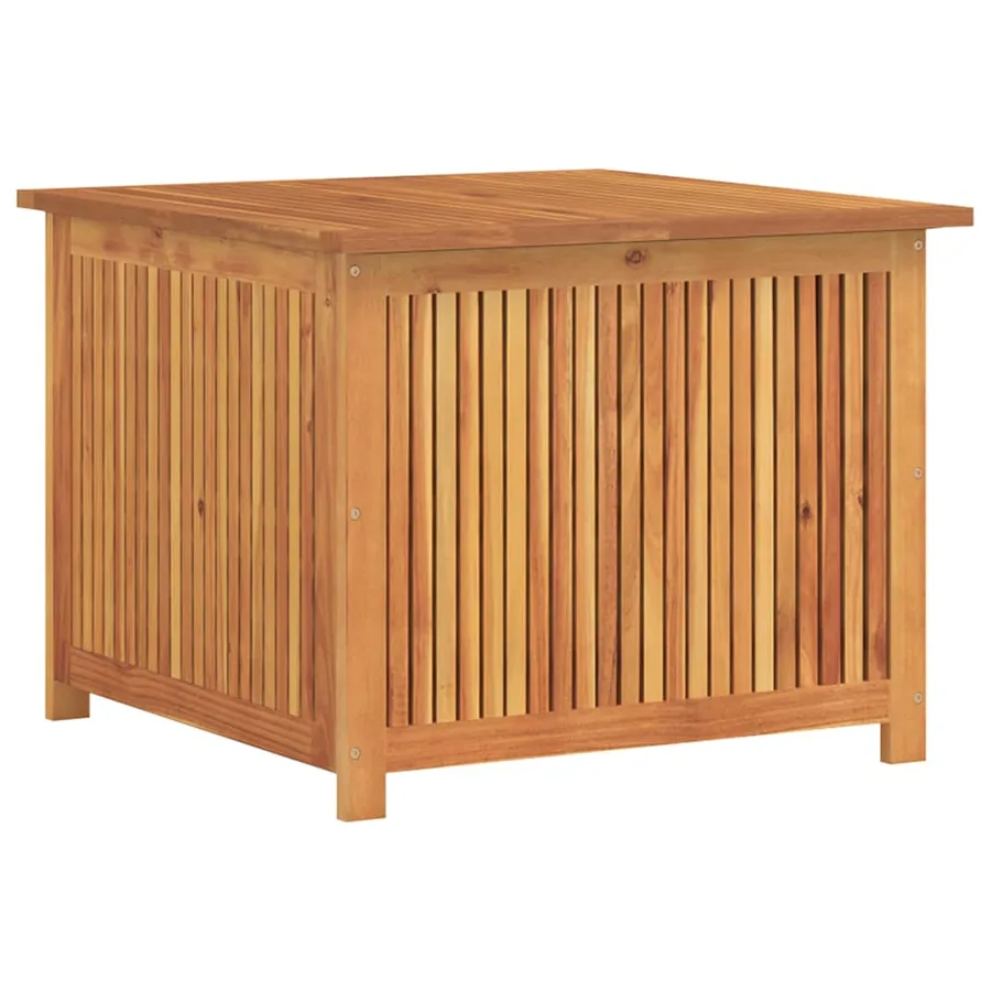 Boîte de rangement de jardin 75x75x58 cm bois massif d'acacia - 2