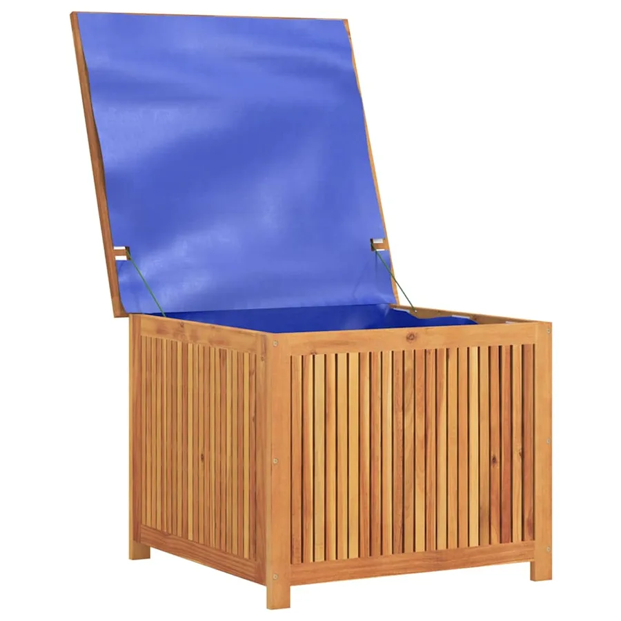 Boîte de rangement de jardin 75x75x58 cm bois massif d'acacia - 5