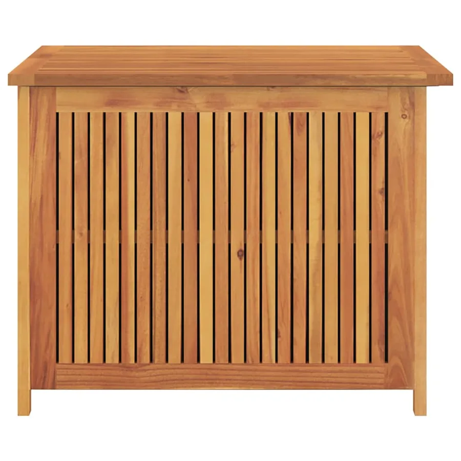 Boîte de rangement de jardin 75x75x58 cm bois massif d'acacia - 8