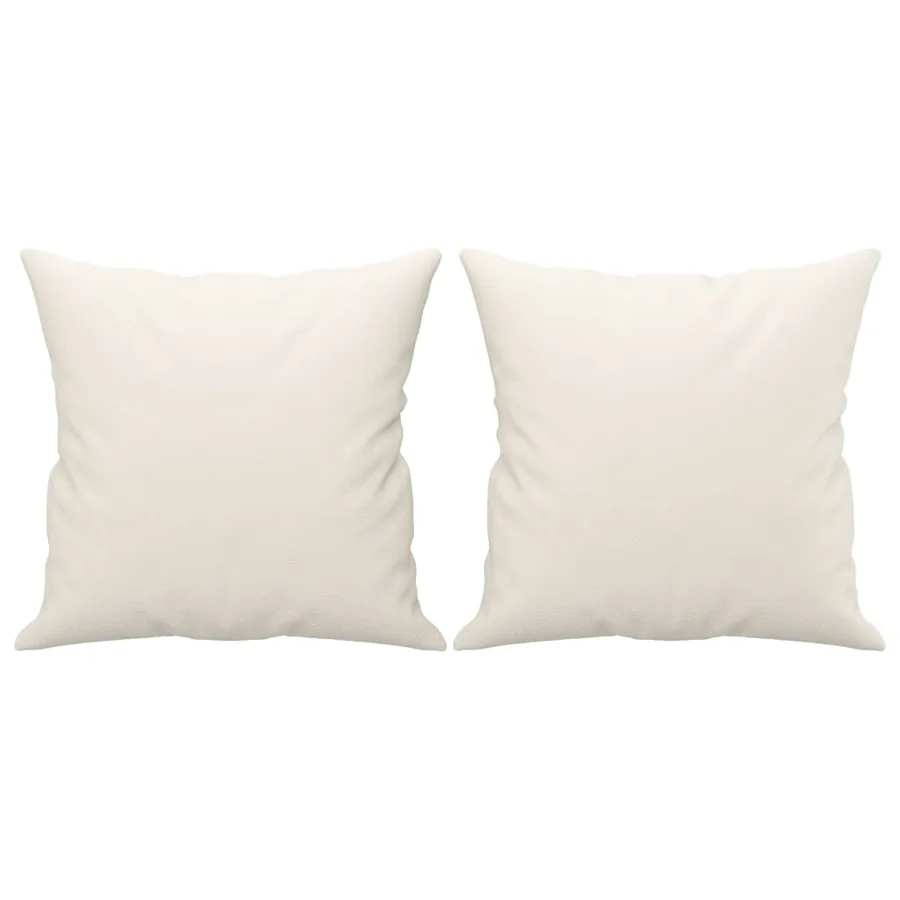 Coussins décoratifs lot de 2 Crème 40x40 cm Similicuir - 2
