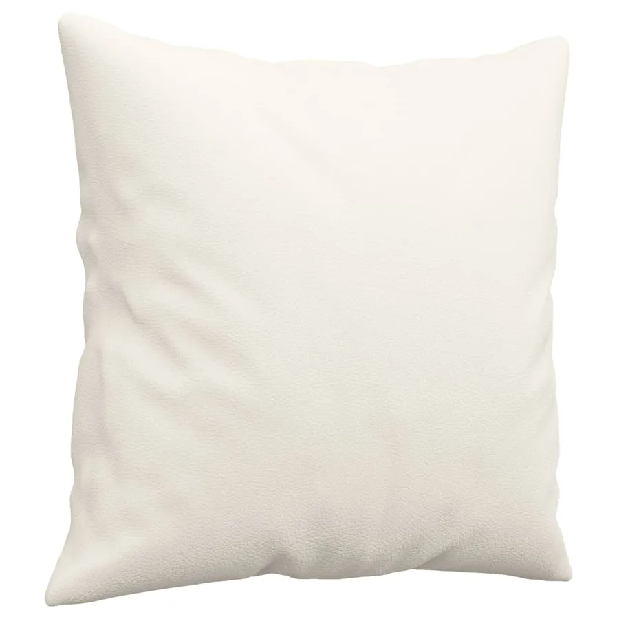Coussins décoratifs lot de 2 Crème 40x40 cm Similicuir - 3