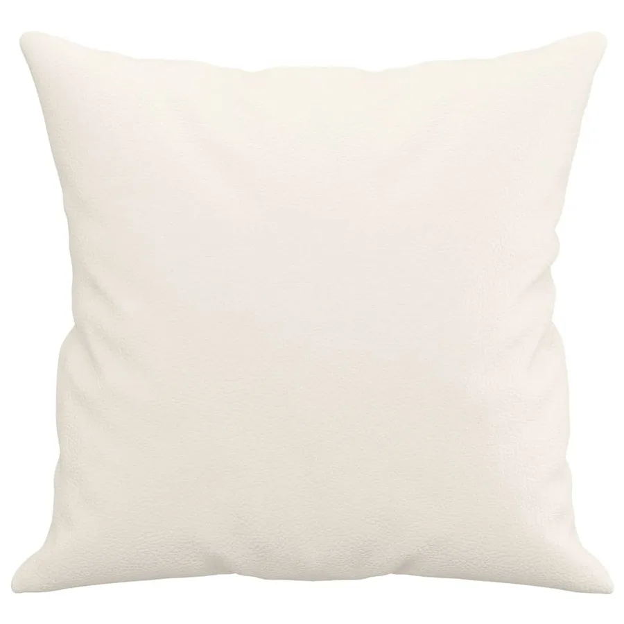 Coussins décoratifs lot de 2 Crème 40x40 cm Similicuir - 4