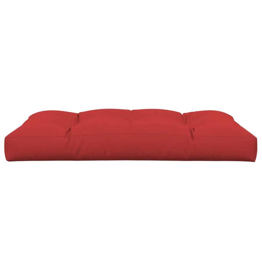 Coussin de palette rouge 120x80x12 cm tissu - 4