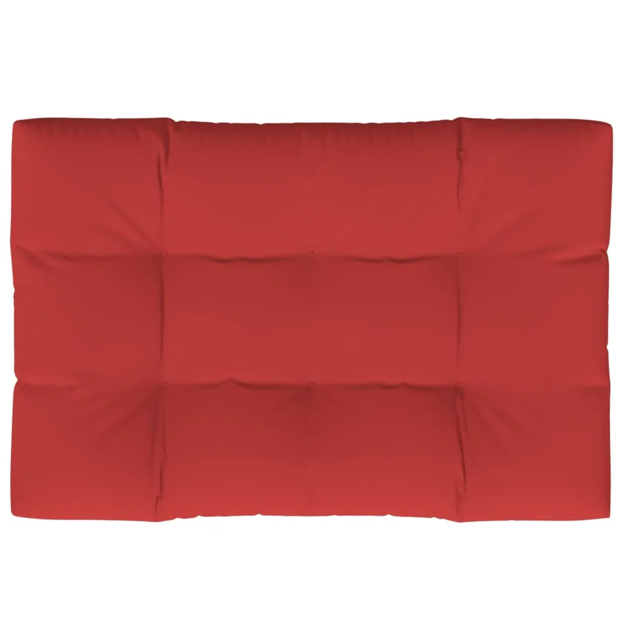 Coussin de palette rouge 120x80x12 cm tissu - 6