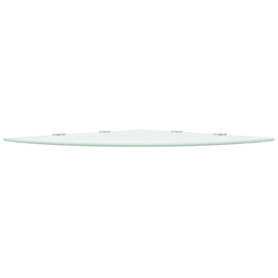 Étagère de coin avec supports chromés Verre Blanc 45 x 45 cm - 3