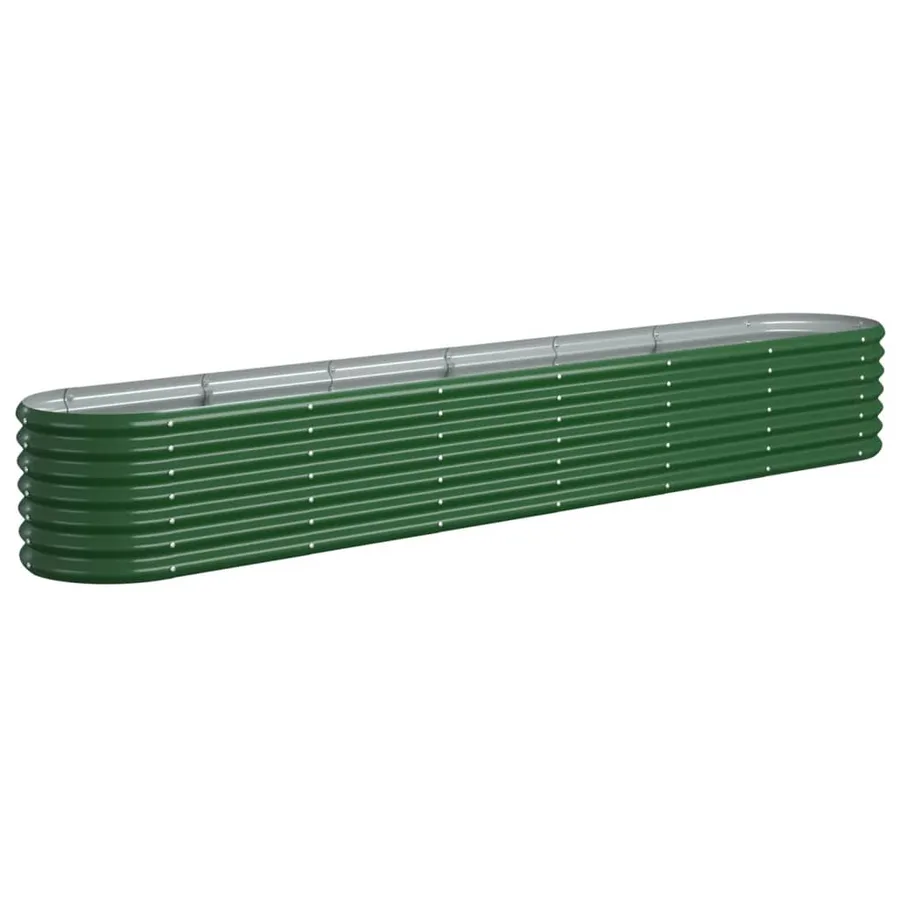 Lit surélevé de jardin Acier galvanisé 260x40x36 cm Vert - 2