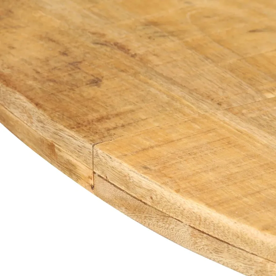 Table de salle à manger ronde 175x75 cm Bois de manguier brut - 9