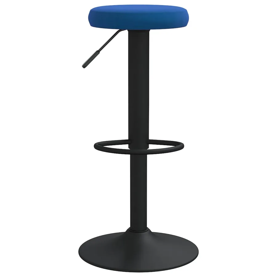Tabourets de bar lot de 2 bleu velours - 3