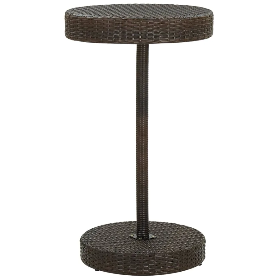 Ensemble de bar de jardin 3pcs coussins Résine tressée Marron - 3