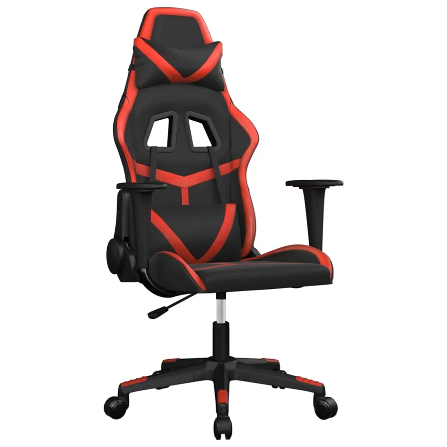 Chaise de jeu Noir et rouge Similicuir - 2