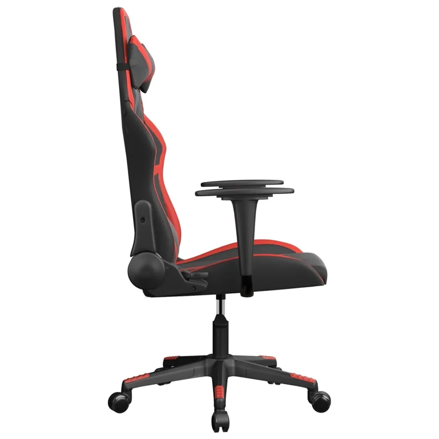 Chaise de jeu Noir et rouge Similicuir - 4