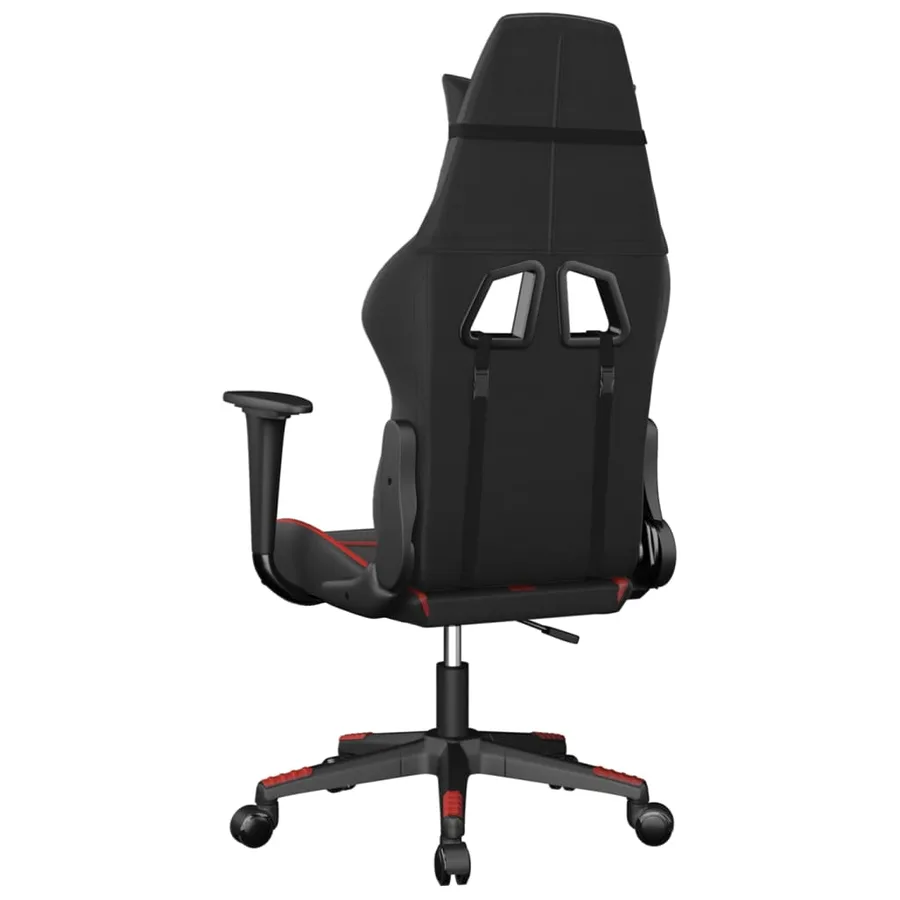 Chaise de jeu Noir et rouge Similicuir - 5