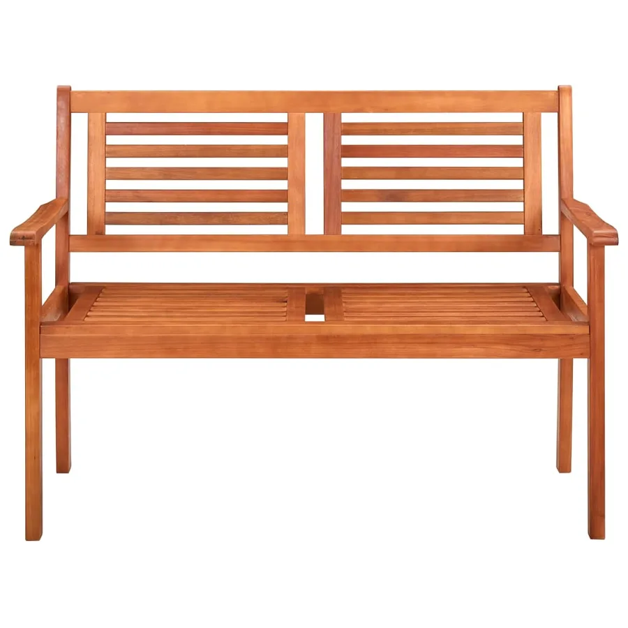 Banc de jardin 2 places avec coussin 120 cm Bois d'eucalyptus - 3
