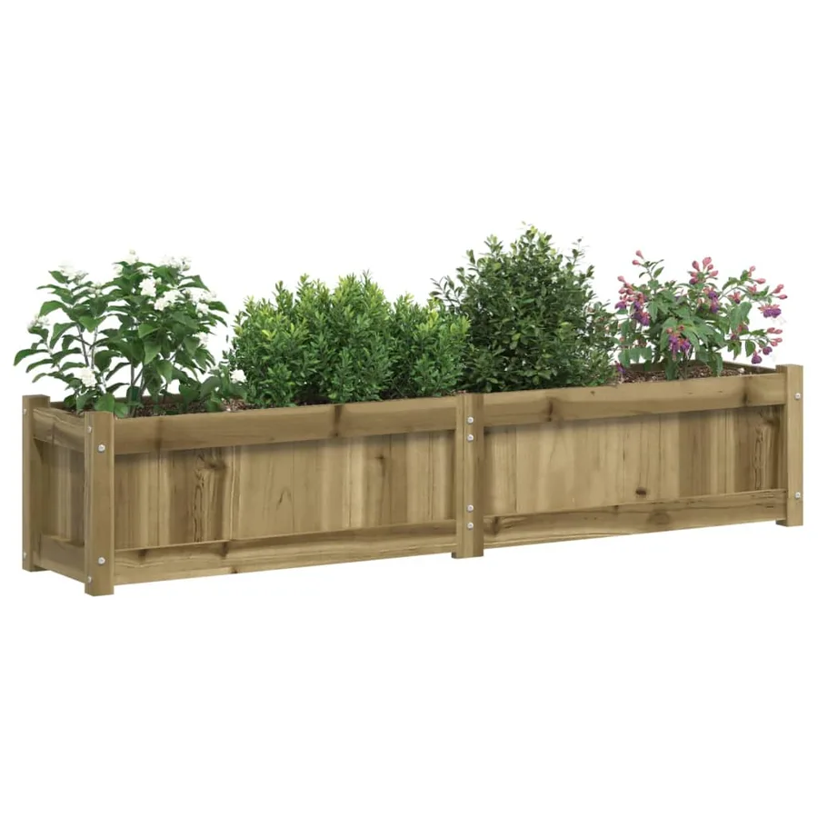 Jardinière 150x31x31 cm bois de pin imprégné - 4