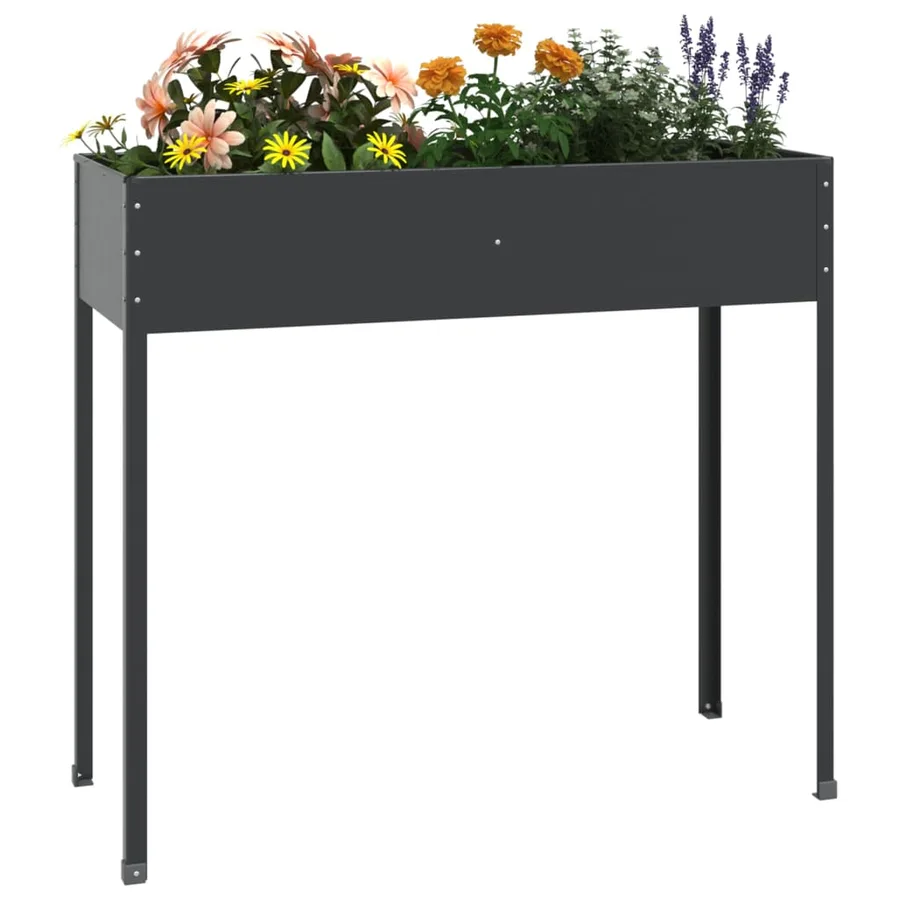 Jardinière Anthracite 100,5x40,5x90 cm Acier galvanisé - 3