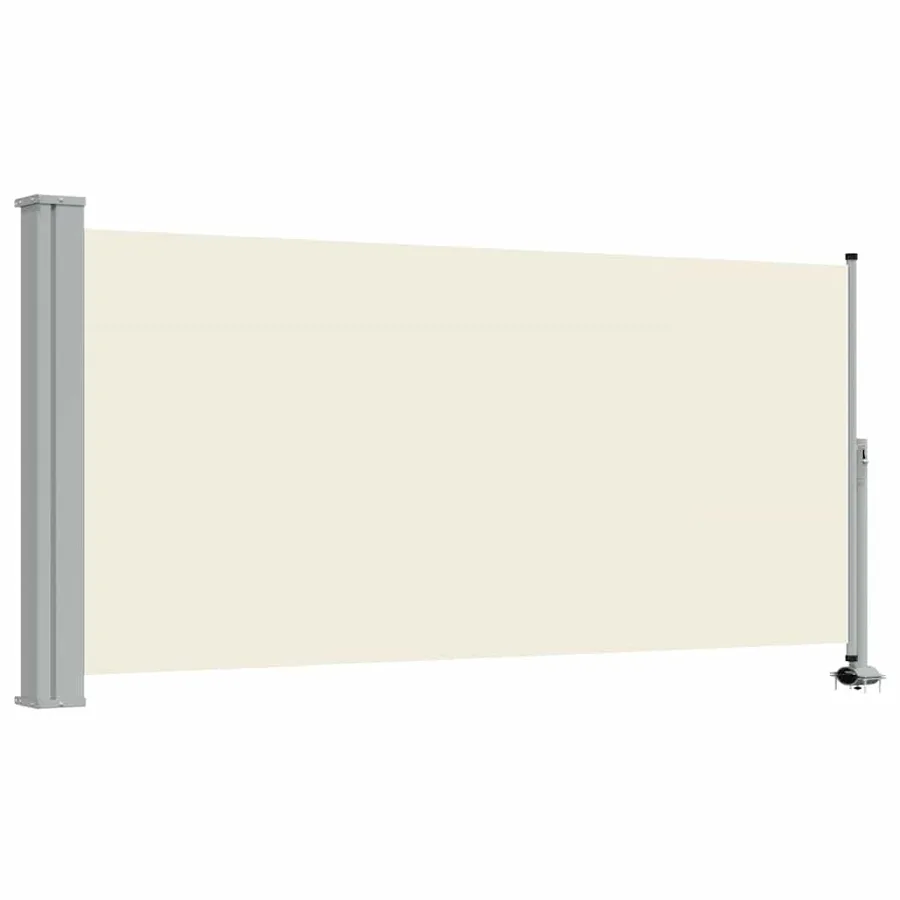 Auvent latéral rétractable de patio 120 x 300 cm Blanc cassé - 2