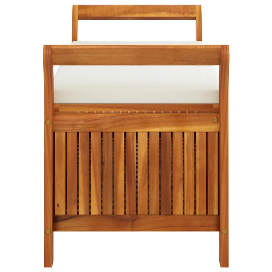 Banc de rangement de jardin avec coussin 126 cm Bois d'acacia - 7