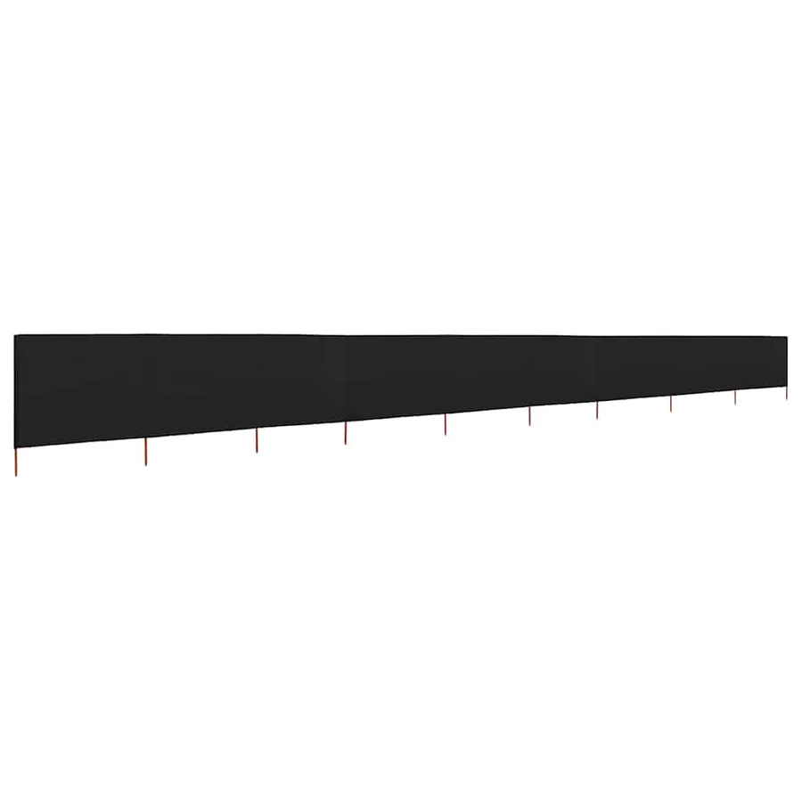 Paravent 9 panneaux Tissu 1200 x 160 cm Noir - 2
