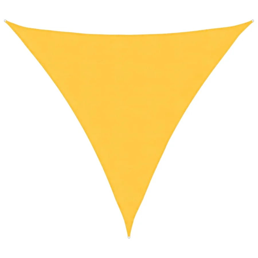 Voile de parasol tissu oxford triangulaire 6x6x6 m jaune - 2