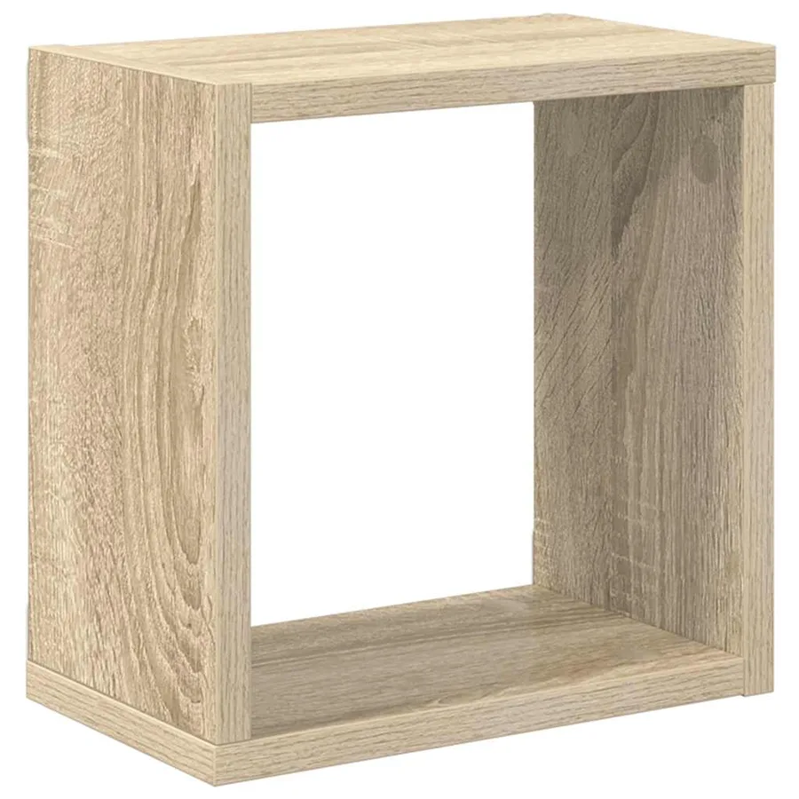 Étagères cube murales 4 pcs Chêne sonoma 26x15x26 cm - 5