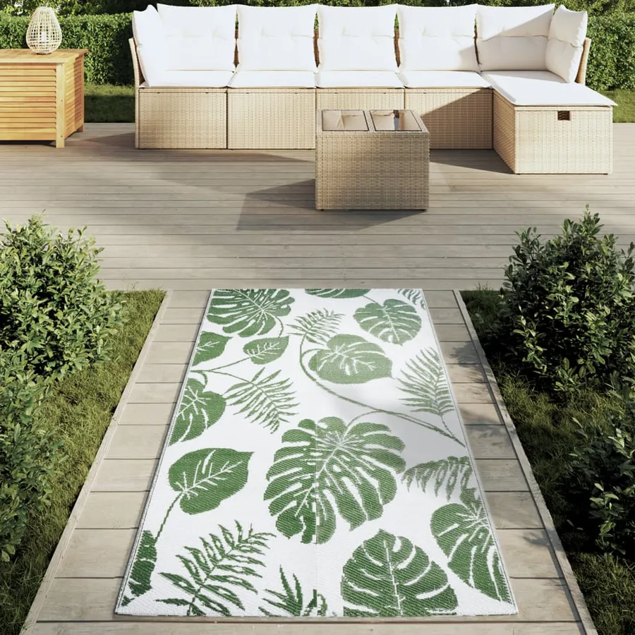 Tapis d'extérieur ARAKIL vert 80x150 cm PP - 3
