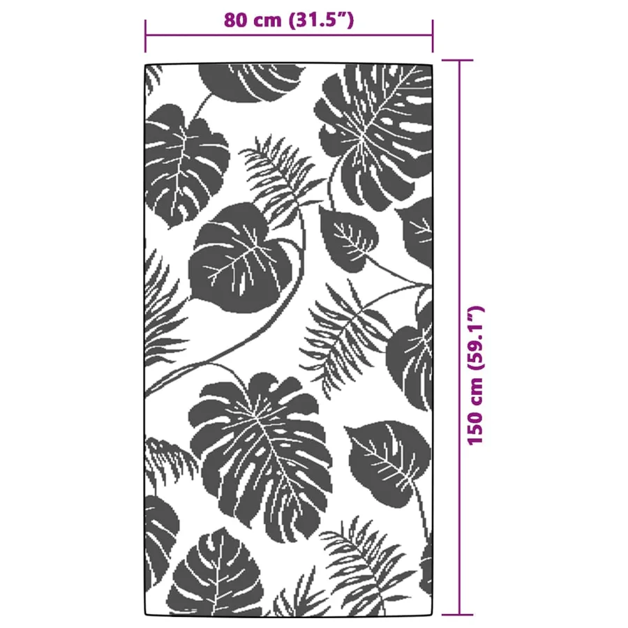 Tapis d'extérieur ARAKIL vert 80x150 cm PP - 6