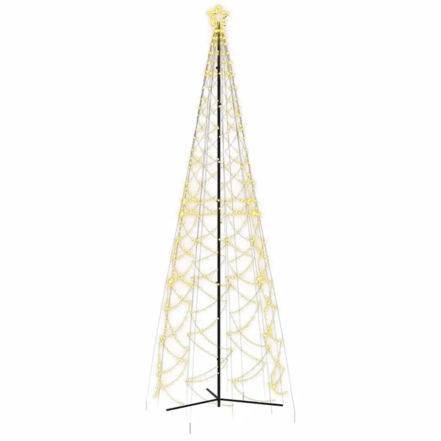 Arbre de Noël cône 1400 LED blanc chaud 160x500 cm - 2
