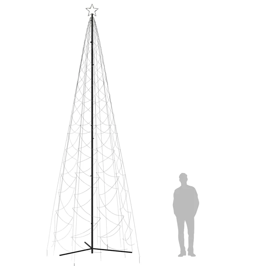 Arbre de Noël cône 1400 LED blanc chaud 160x500 cm - 8