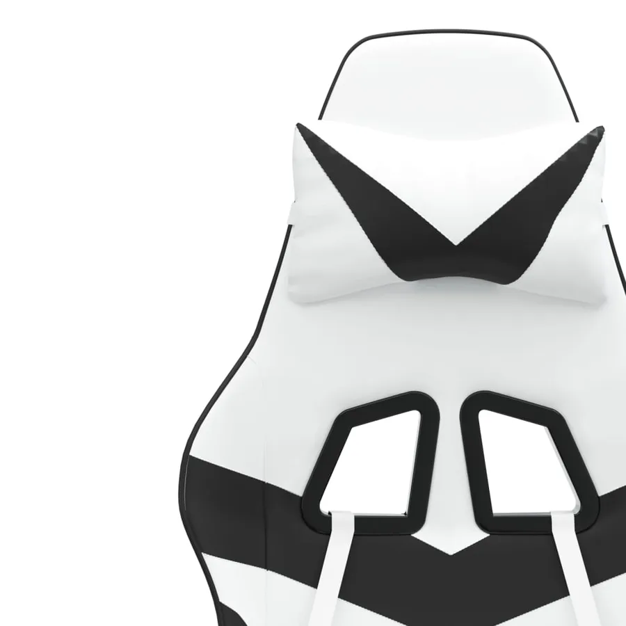 Chaise de jeu Blanc et noir Similicuir - 11
