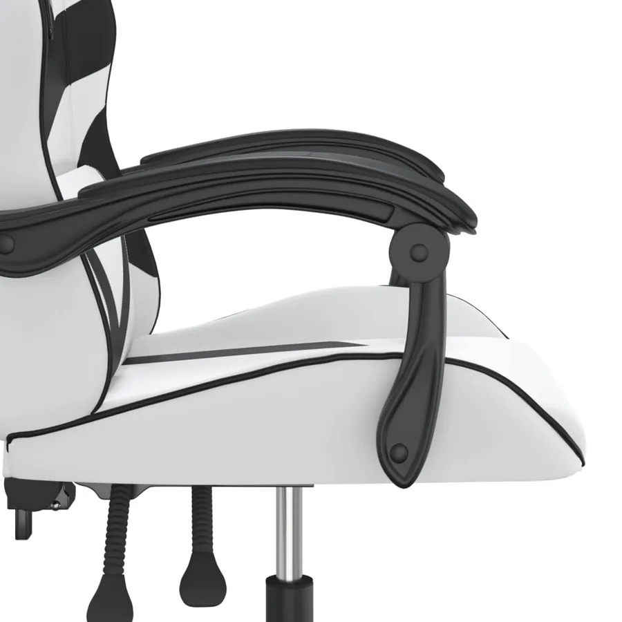 Chaise de jeu Blanc et noir Similicuir - 9