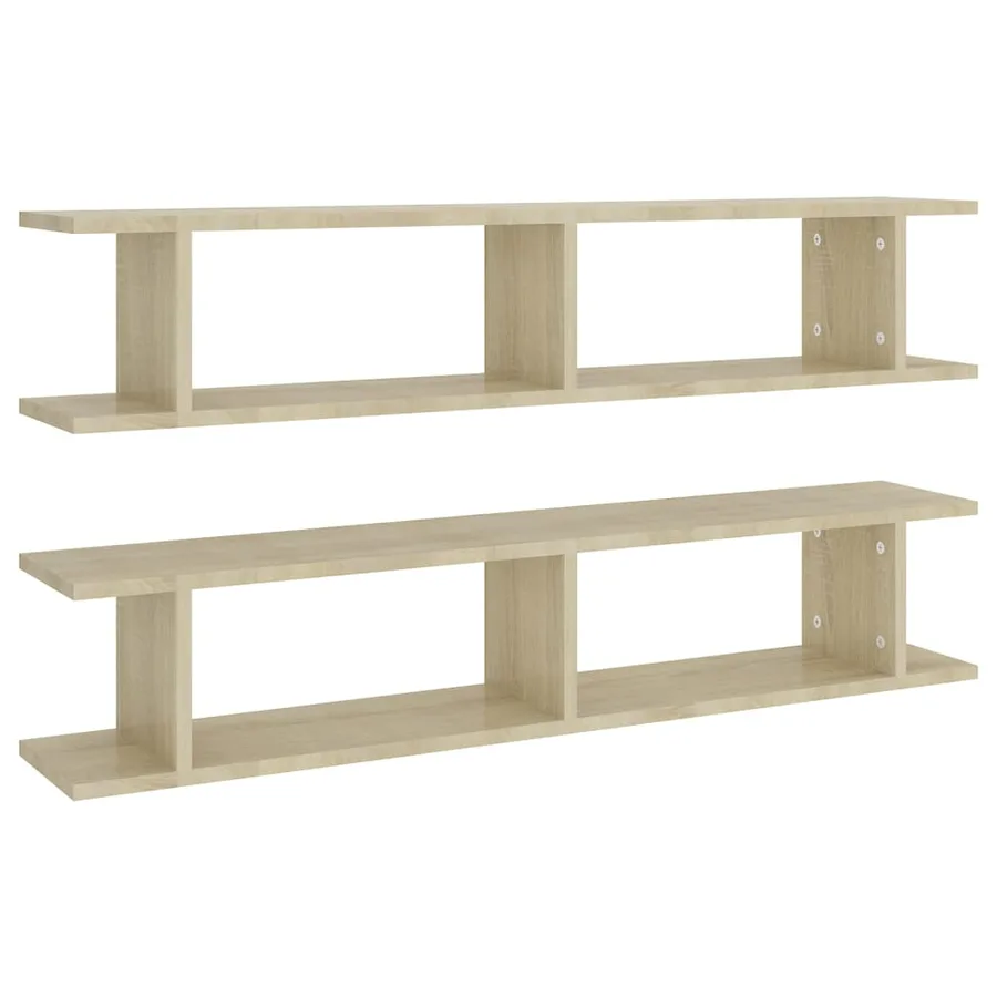 Étagères murales 2 pcs Chêne sonoma 105x18x20cm bois ingénierie - 2