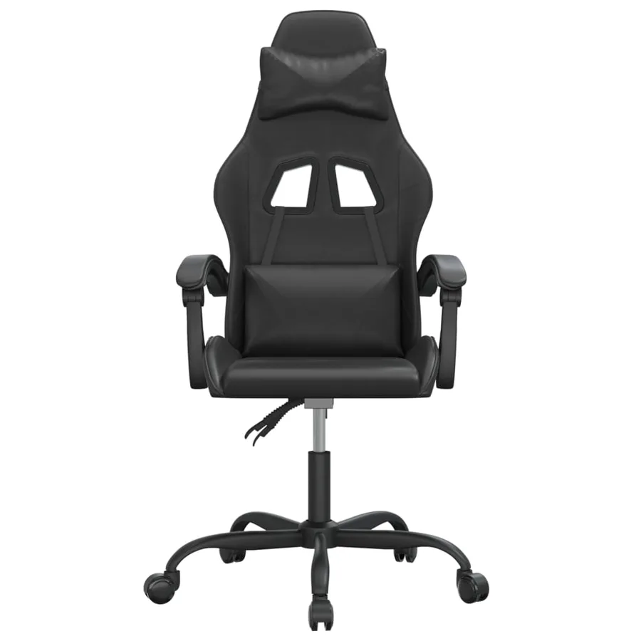 Chaise de jeu pivotante Noir Similicuir - 3