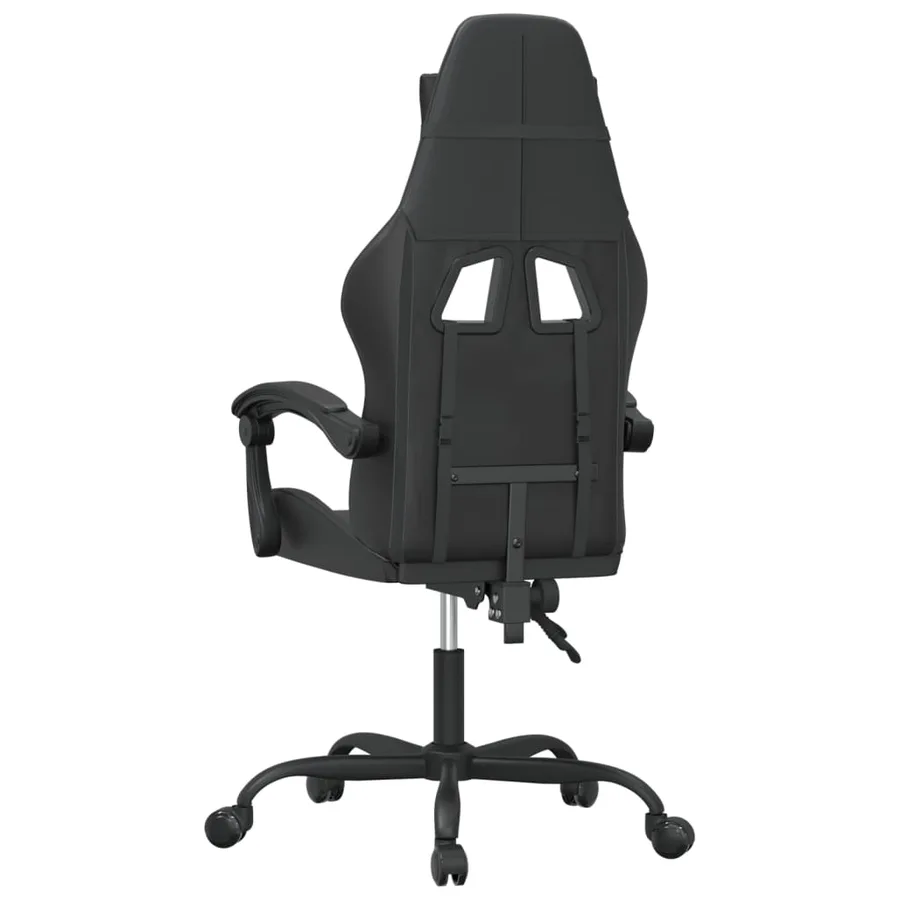Chaise de jeu pivotante Noir Similicuir - 5