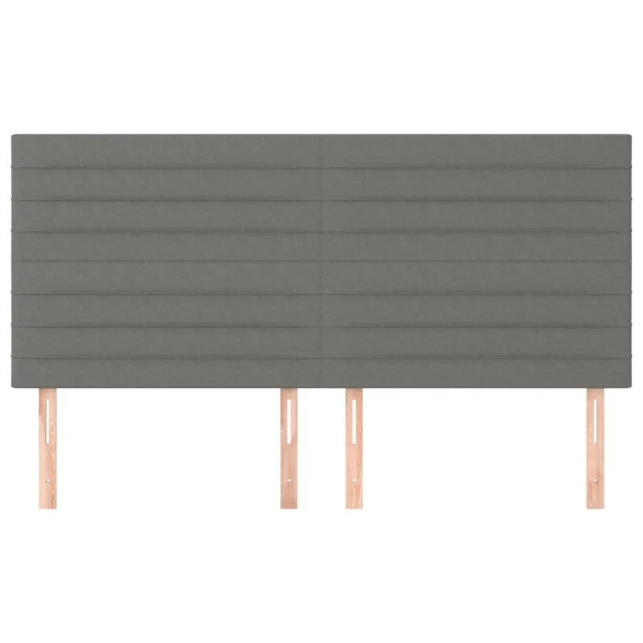 Tête de lit Gris foncé 180 x 5 x 118/128 cm Tissu - 3