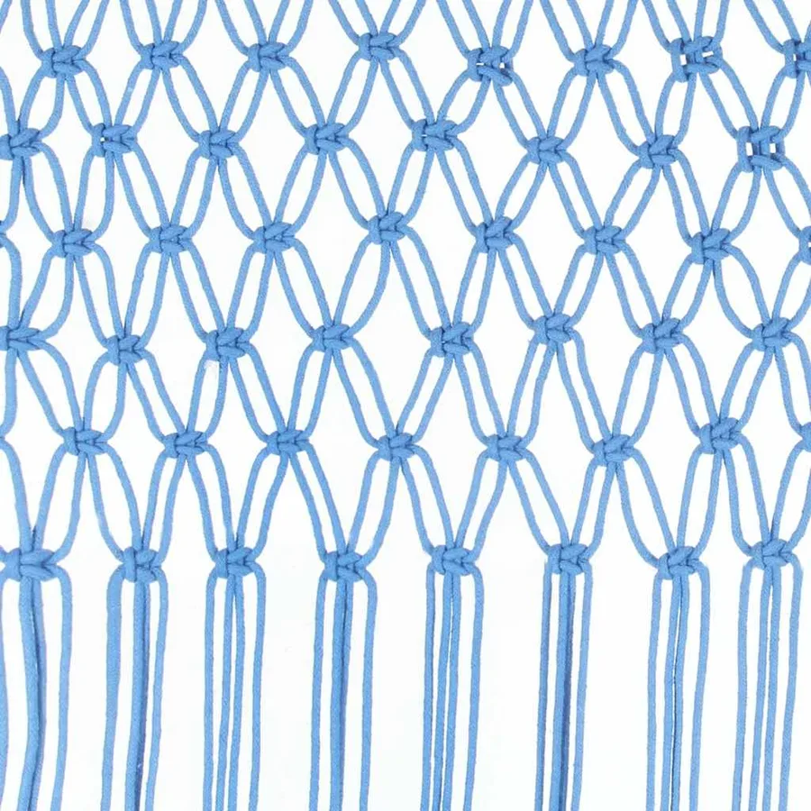 Rideau en macramé Bleu 140x240 cm Coton - 5