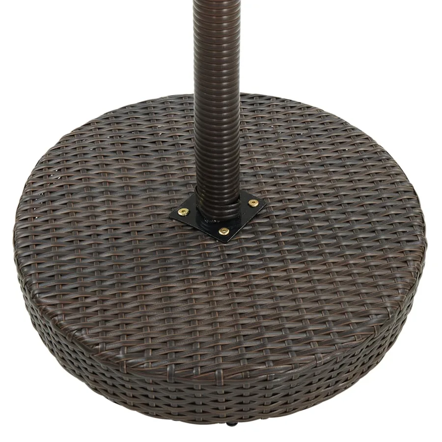 Table de jardin Marron 60,5x106 cm Résine tressée - 3