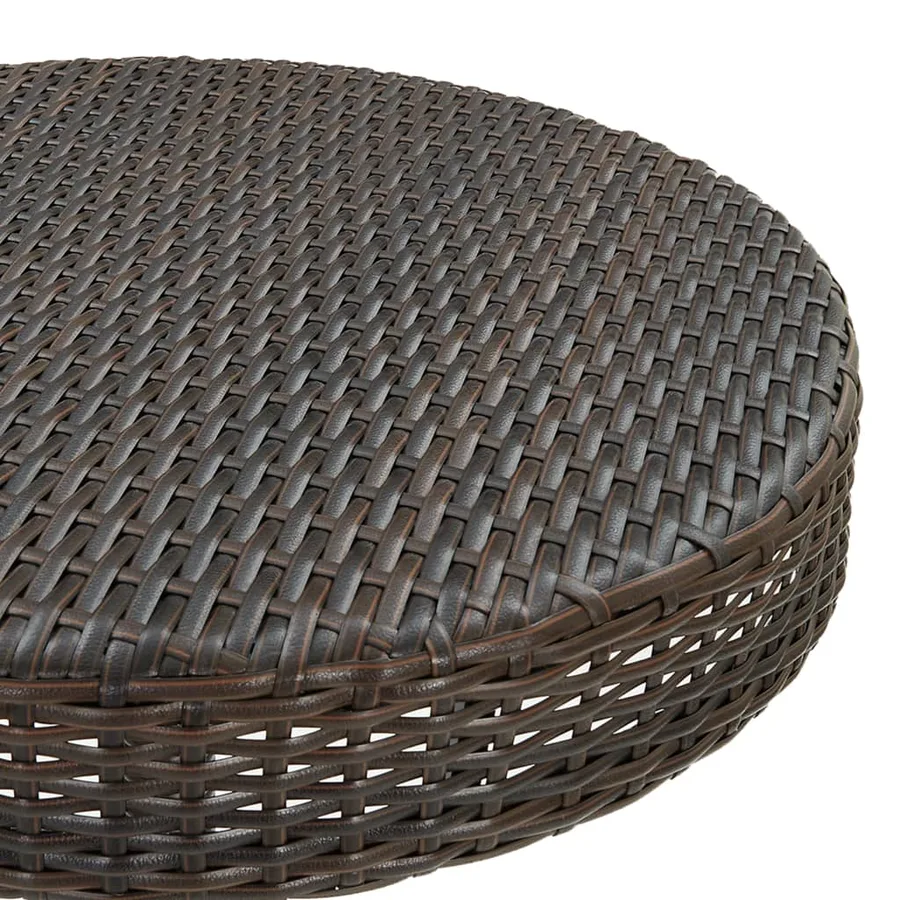 Table de jardin Marron 60,5x106 cm Résine tressée - 4