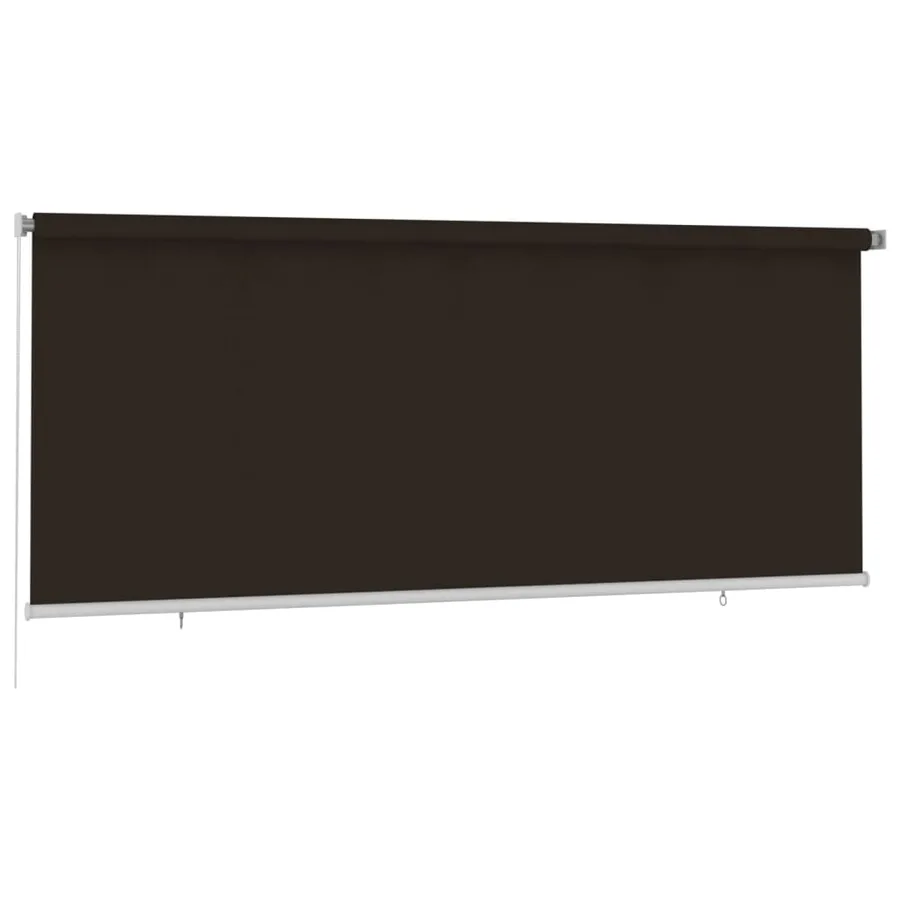 Store roulant d'extérieur 355 (l) x 140 (H) cm marron HDPE - 2