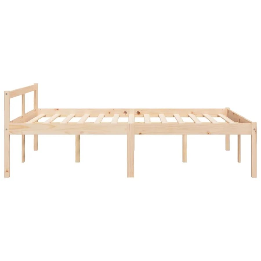 Lit pour personne âgée 120x190 cm petit double bois massif pin - 5