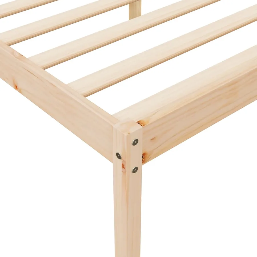Lit pour personne âgée 120x190 cm petit double bois massif pin - 7