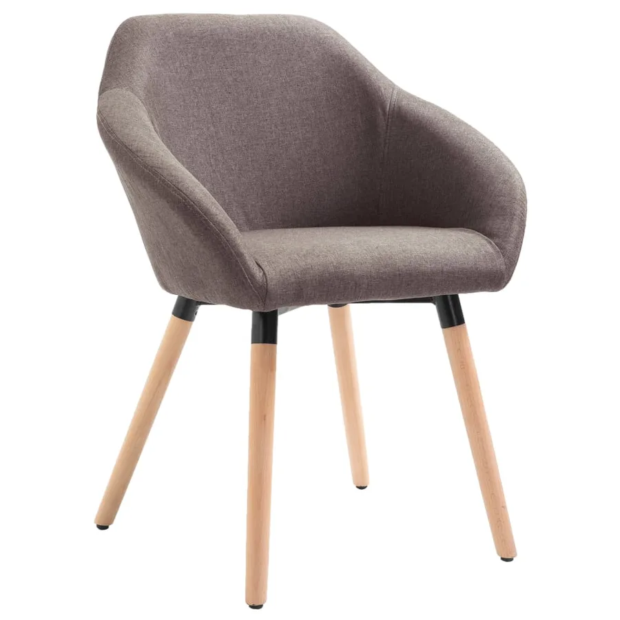 Chaises à manger lot de 4 taupe tissu - 3