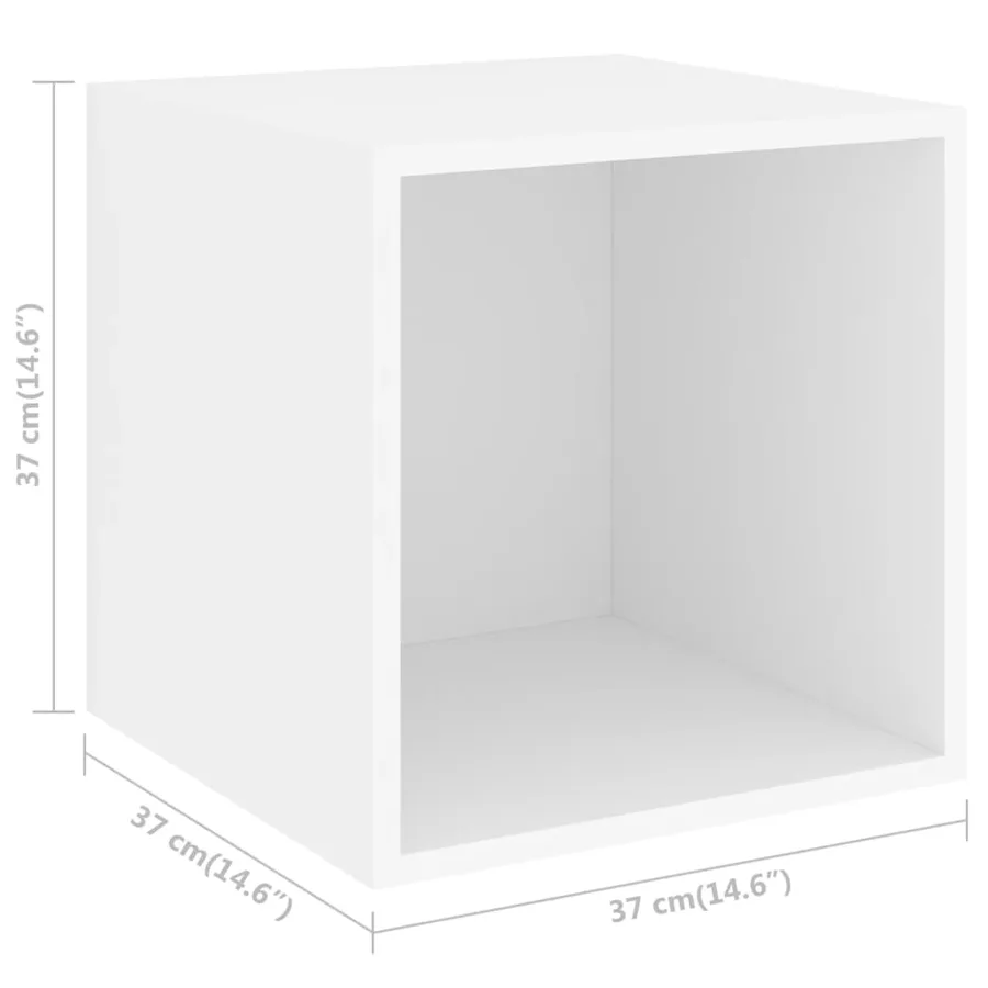 Armoires murales 2 pcs Blanc 37x37x37 cm Bois d’ingénierie - 10
