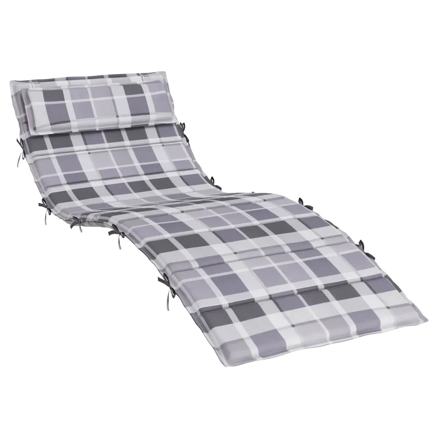 Coussin de transat ensoleillé Gris 178 x 60 x 4 cm Tissu Oxford - 3