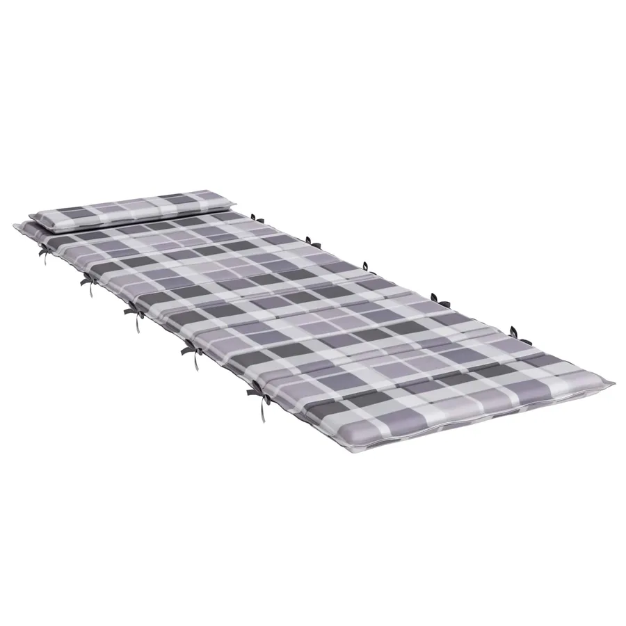 Coussin de transat ensoleillé Gris 178 x 60 x 4 cm Tissu Oxford - 4