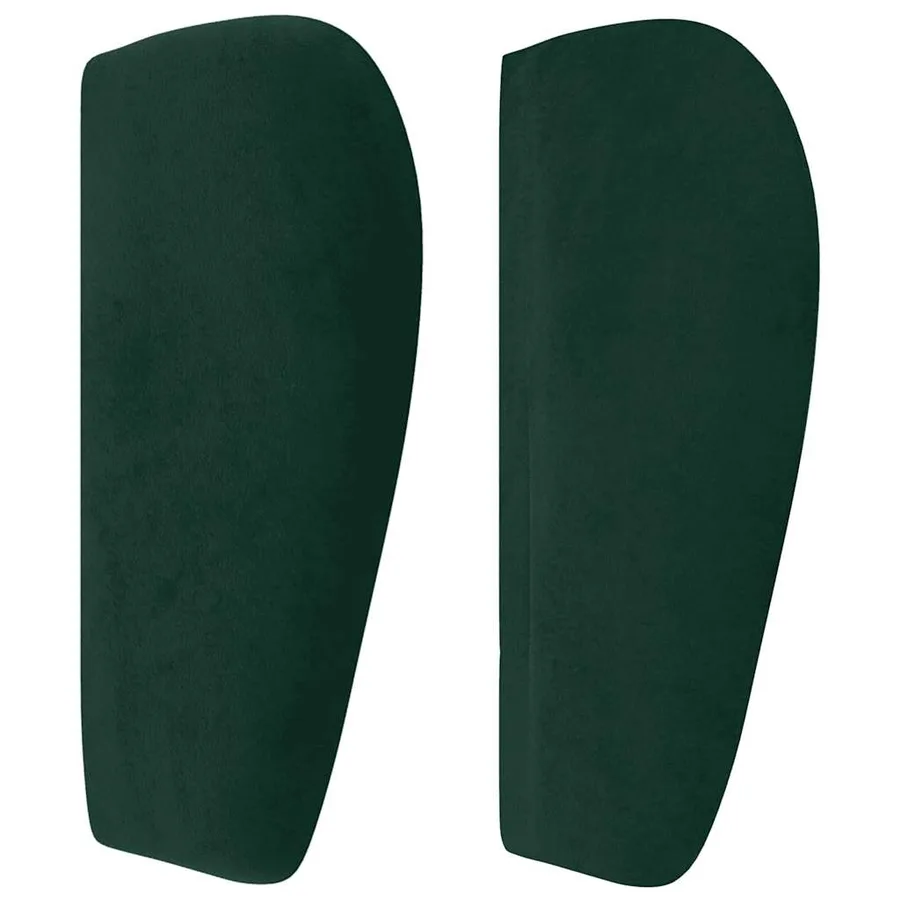 Tête de lit avec oreilles Vert foncé 93x23x78/88 cm Velours - 4