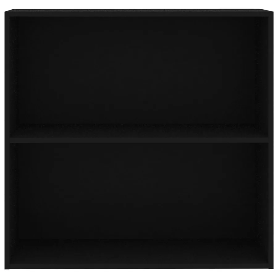 Bibliothèque noir 80x30x76,5 cm bois d'ingénierie - 3