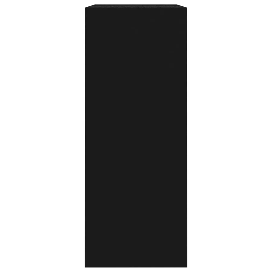 Bibliothèque noir 80x30x76,5 cm bois d'ingénierie - 4