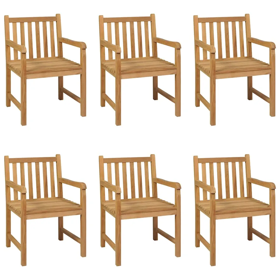Ensemble de salle à manger de jardin 7 pièces 160 x 80 cm en bois de teck massif - 3