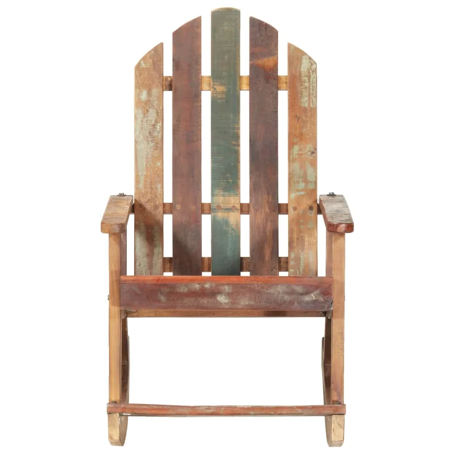 Chaise à bascule de jardin Bois de récupération solide - 2